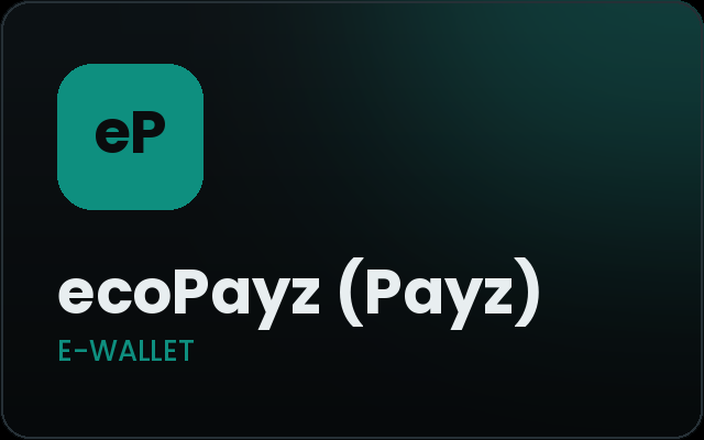 ecoPayz (Payz) deposit option at Oxibet Casino Canada – e-wallet, minimum deposit C$15