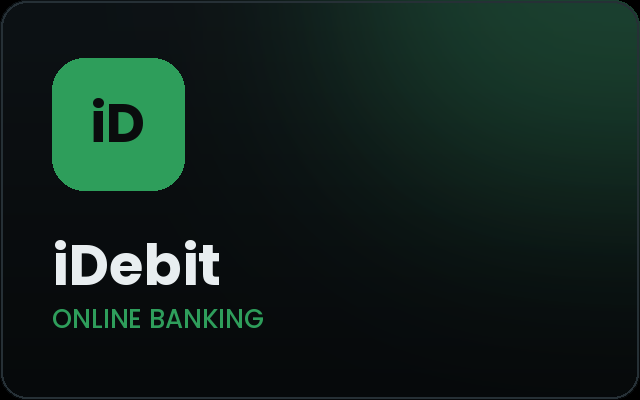 iDebit deposit option at Oxibet Casino Canada – online banking, minimum deposit C$20
